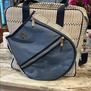 Spartina 449 Blue and White Women's Tennis  Bag